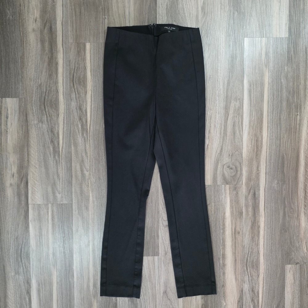 Rag & Bone Simone Black High Rise Slim Tapered Leg Pants Size 2